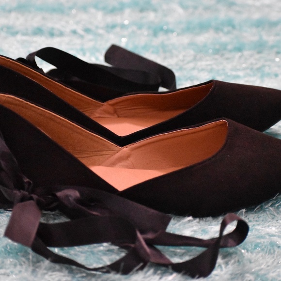 Black Ankle-Strap Flat for Women - Picture 3 of 3